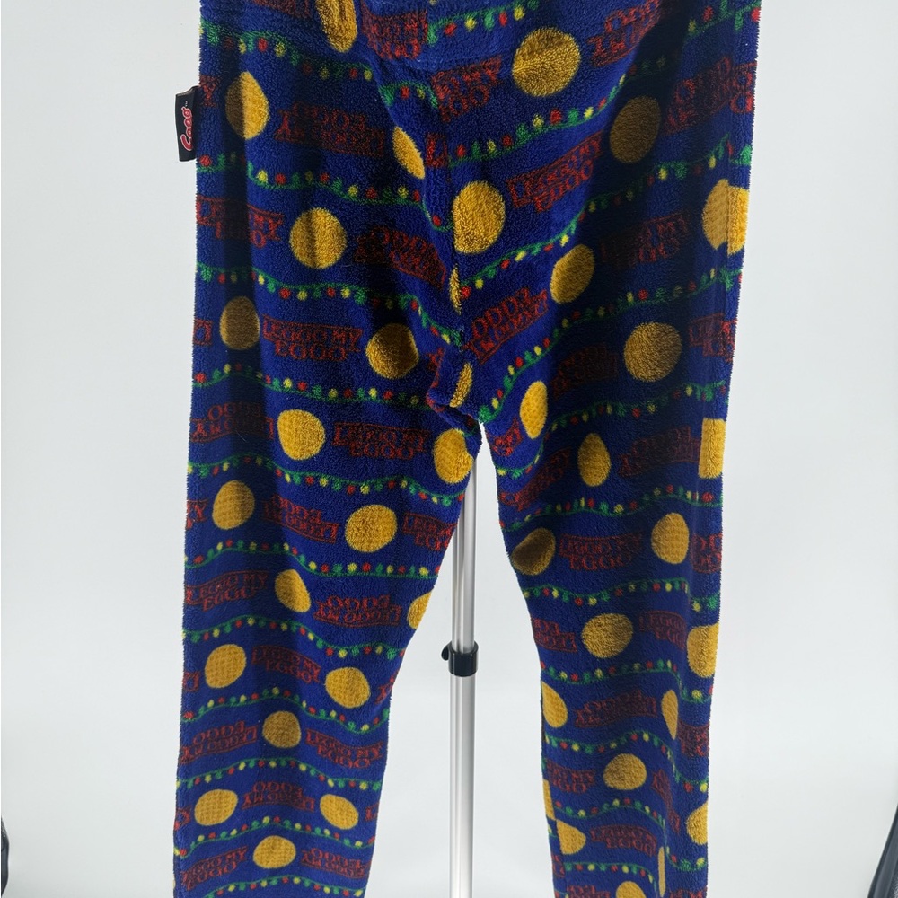 Unisex Kellog's Leggo My Eggo Thick Fleece Pajama Bottoms Pants Blue Size Small - Picture 6 of 9